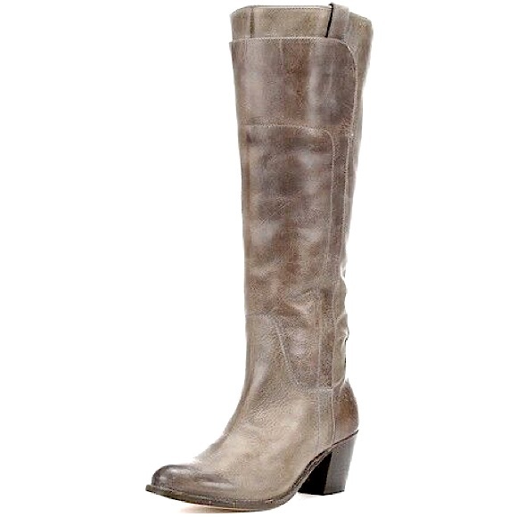 Frye Shoes - Frye Jackie Tall Leather Riding Boots Slate Distressed Grey 8